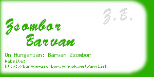 zsombor barvan business card